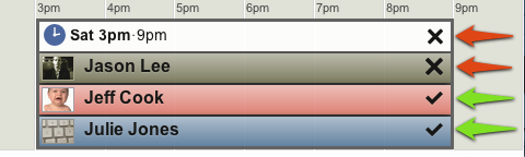Employee Shift Agreements as shown on the App