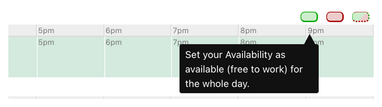 Marking availability