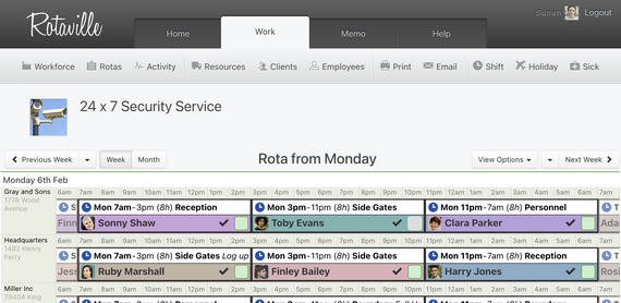 Security Guard Rota Screenshot